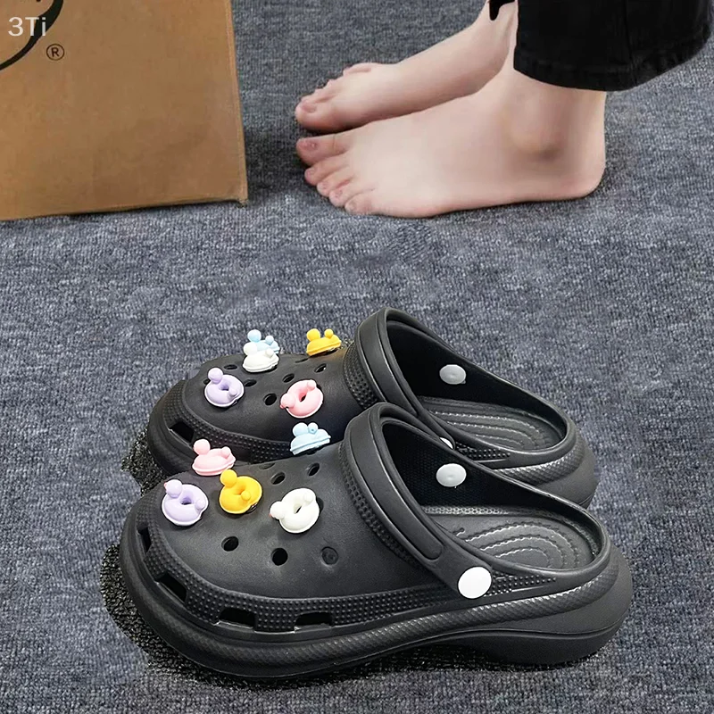 10 Pieces Little Cute Duck Shoe Buckles Removable Shoe Accessories DIY Shoe Flower Women's Beach Shoes Decorative Buckle