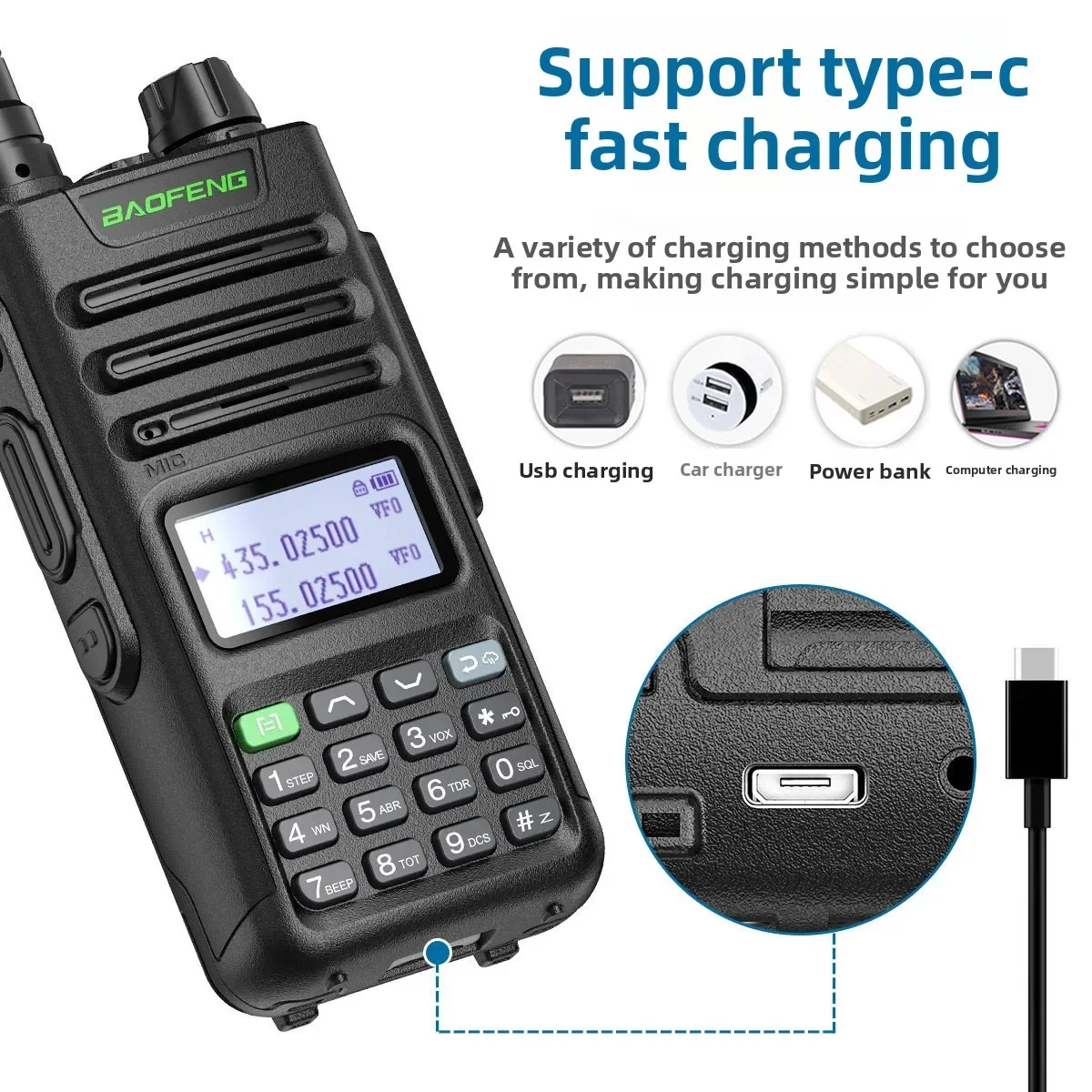 Practical bestseller BAOFENG  UV-13 Pro UV Dual Band High Power Long Range Anti-fall Walkie Talkie for Outdoor