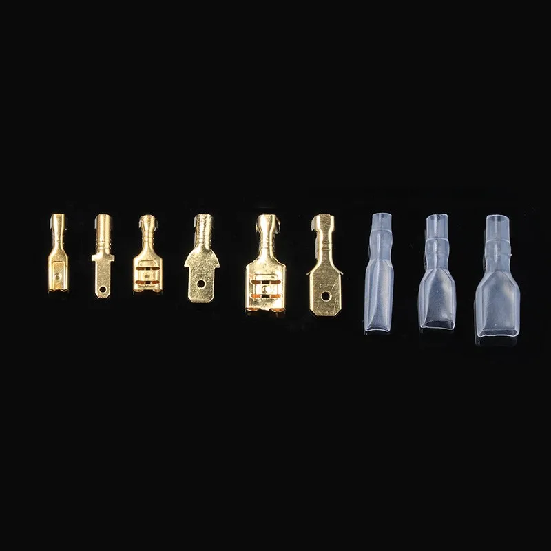 270Pcs/Set Female Spade Crimp Terminals Electrical Insulating Sleeve Wire Wrap Connector  Terminal Eletrico