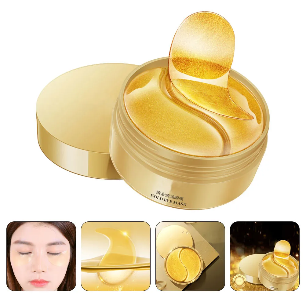 30Pairs Hydrogel Eye Patches Gold Under Eye Patches Collagen Moisturizing Refreshing Dark Circles Puffy Eyes Treatment Skincare