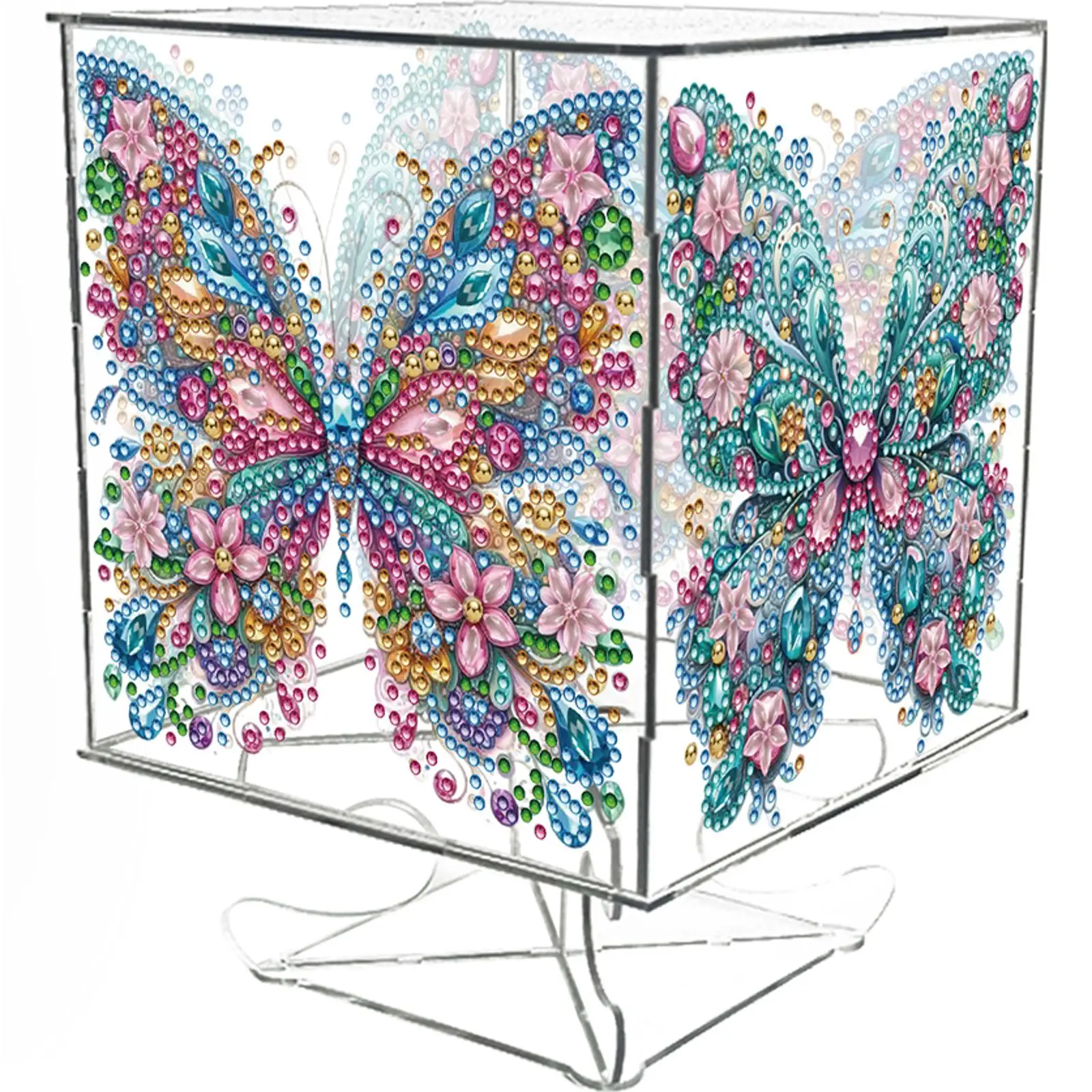 

DIY Diamond Art Painting Lamp Four Sided Diamond Painting LED Lamp Diamond Painting Bedside Lamp Arts Crafts Home Decoration