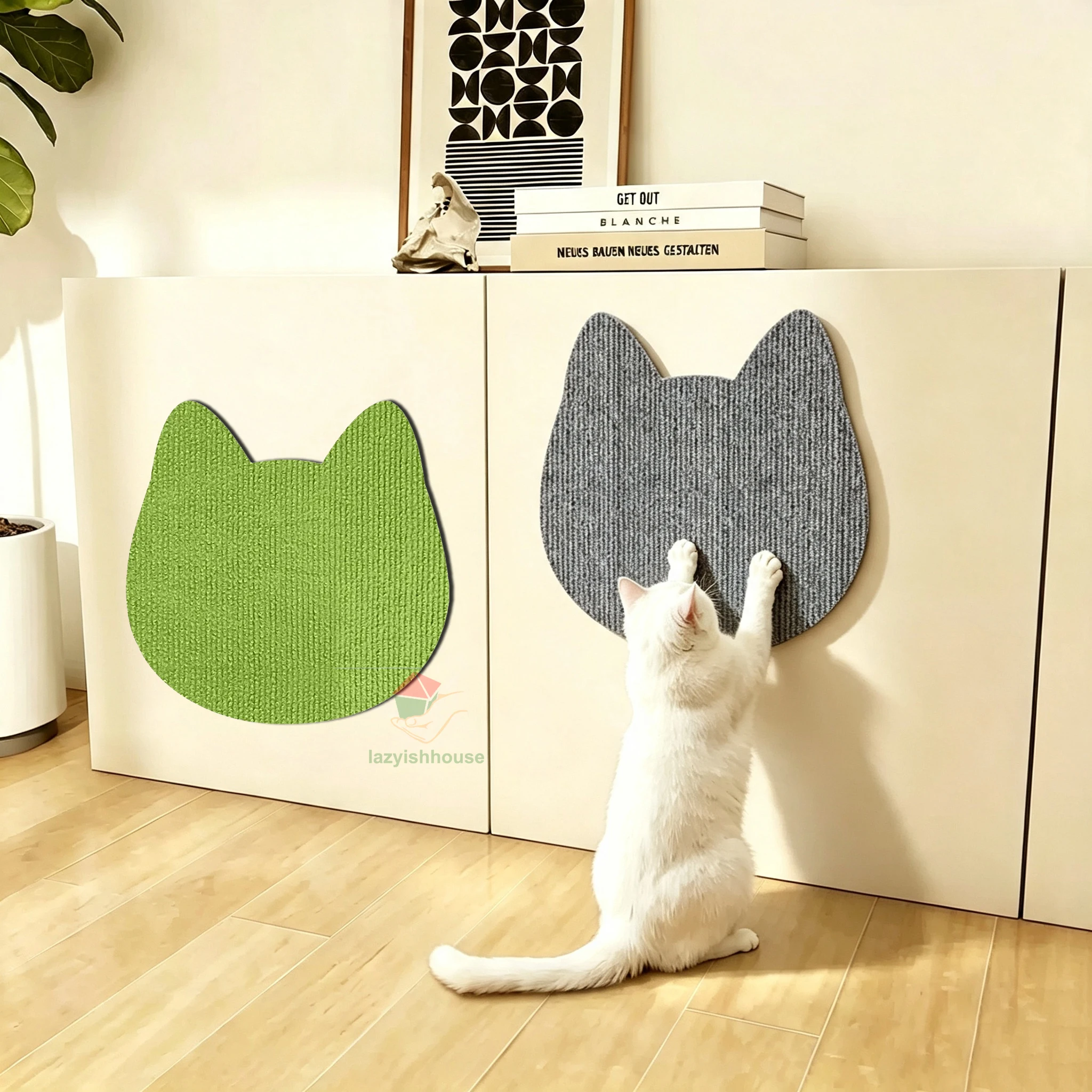 Planche à gratter pour chat autocollante antidérapante, à fixer au mur, durable et découpable, protection de meubles d'intérieur