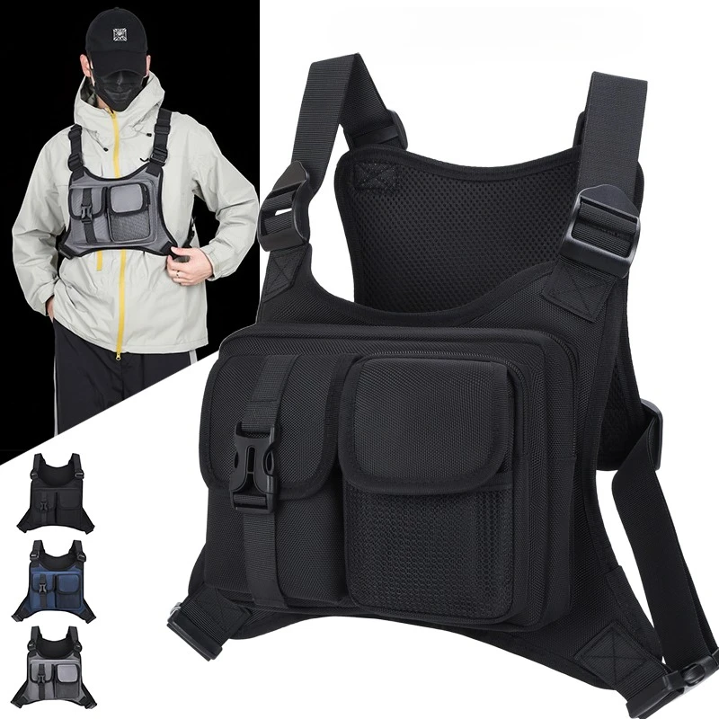 

Men's Tactical Anti-Theft Chest Bag – Outdoor Vest Pack for Cycling Running & Sports Activities