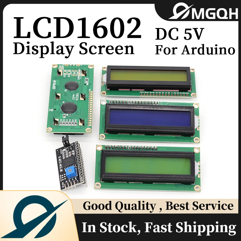 LCD1602 1602 LCD Module Blue / Yellow Green Screen 16x2 Character LCD Display PCF8574T PCF8574 IIC I2C Interface 5V for arduino