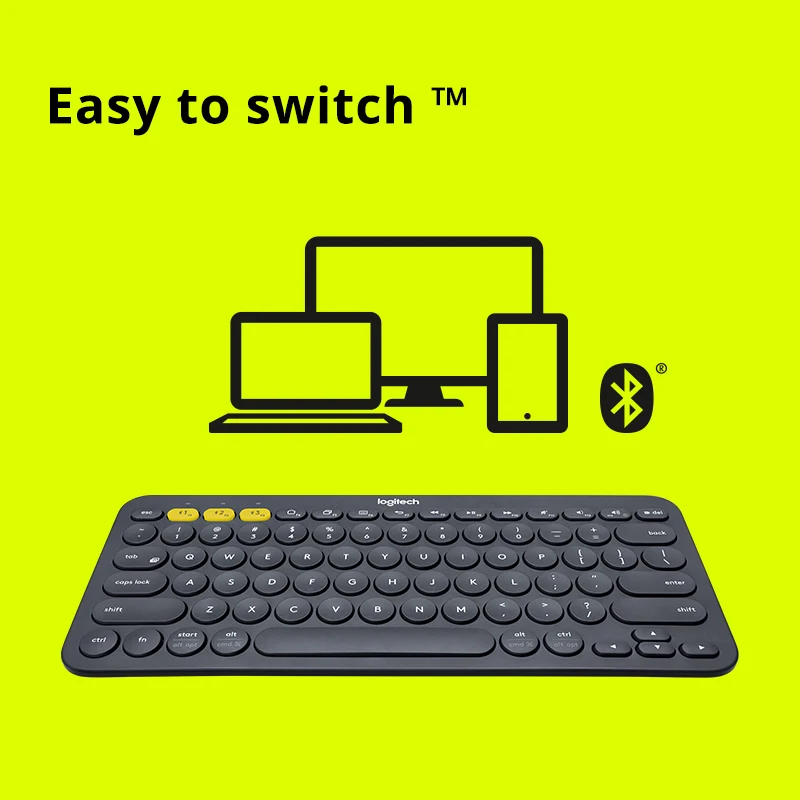 Imagem -03 - Logitech K380 Easyswitch Portátil Multi-dispositivo Teclado sem Fio Mini pc para Computador Tablet Atacado Original