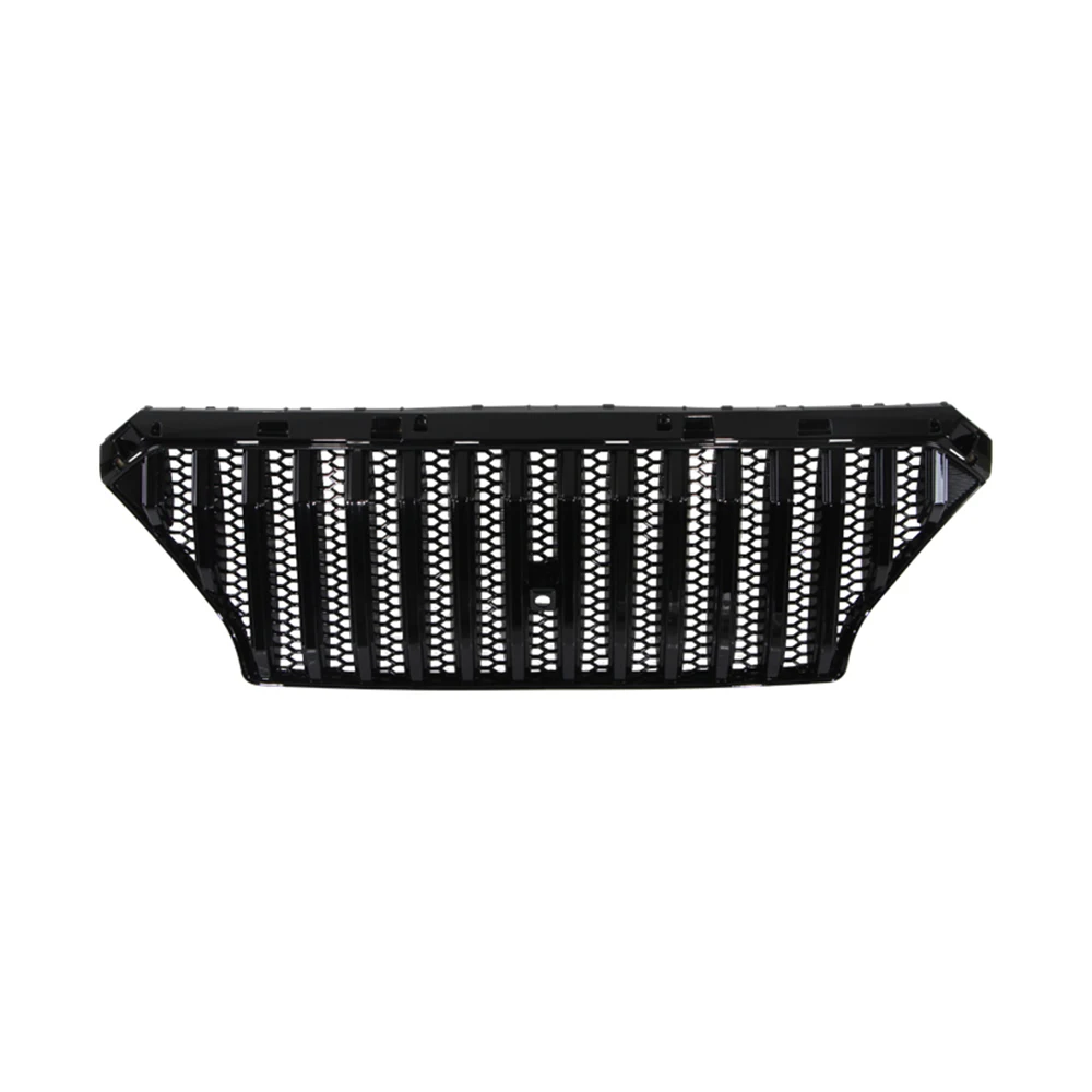 For Hyundai Santa Fe 2018-2020 Grill Hood Mesh Racing Grills Suv korea Auto Parts Gloss Black Chrome ABS Bumper Grille