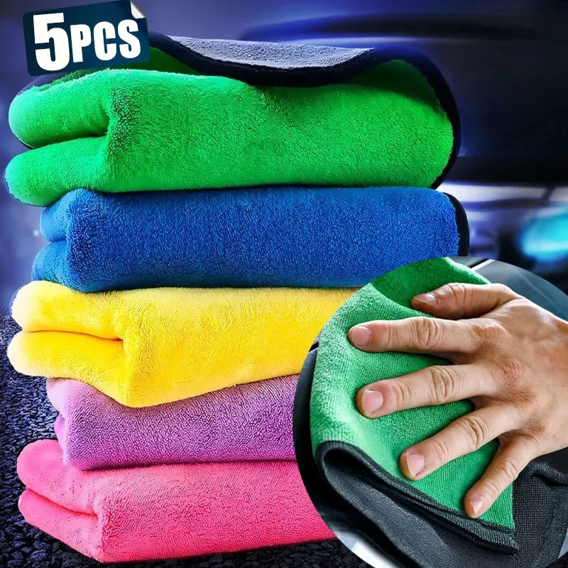 Microfiber Towels for Cars Wash Drying Thick Plush Cleaning Cloth Auto Detailing Super Absorbent for Interior