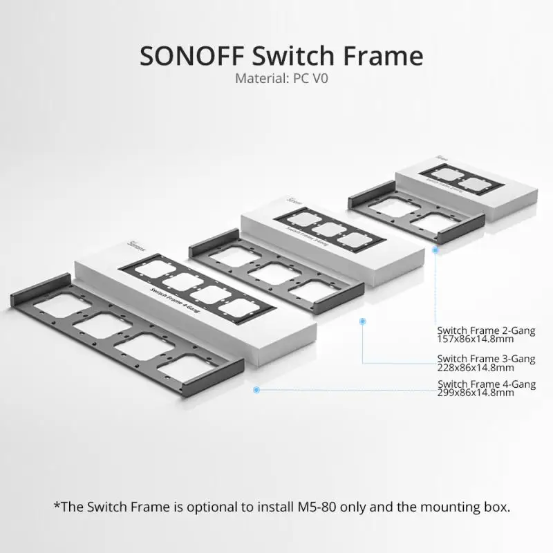 

SONOFF Белый Серый 2-х групповой 3-х групповой 4-х групповой переключатель SwitchMan Умный настенный переключатель M5 Рамка — тип 80/120