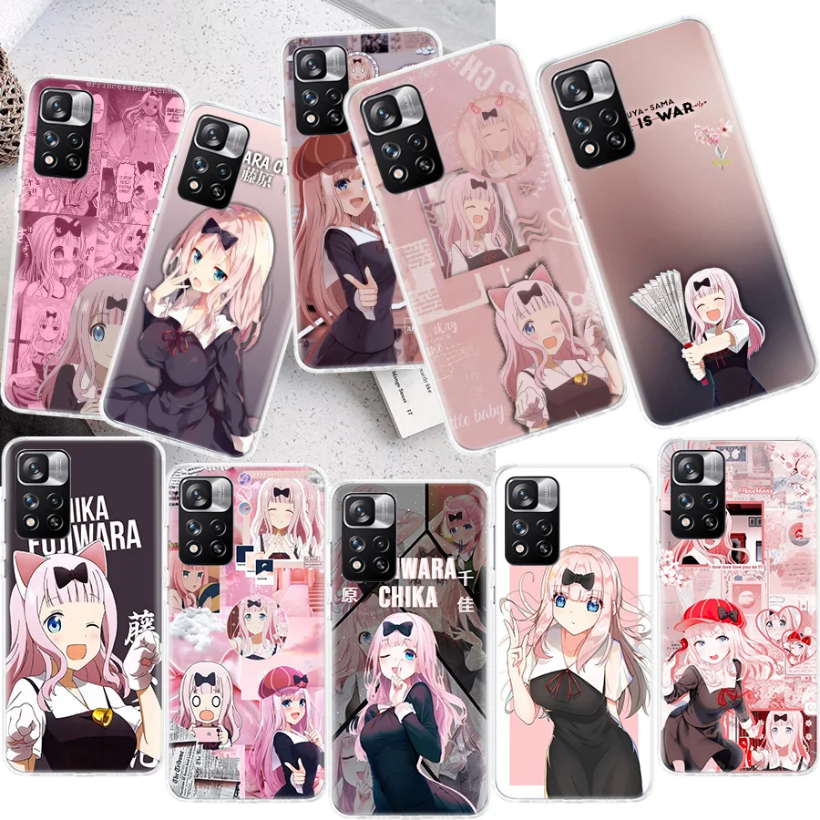 Kaguya sama Love is War Fujiwara Funda Phone Case For Xiaomi Redmi Note 13 Pro Plus 5G 12 12C 9 9T 9C 9A 10C 10A 10 K60 K70 Pro