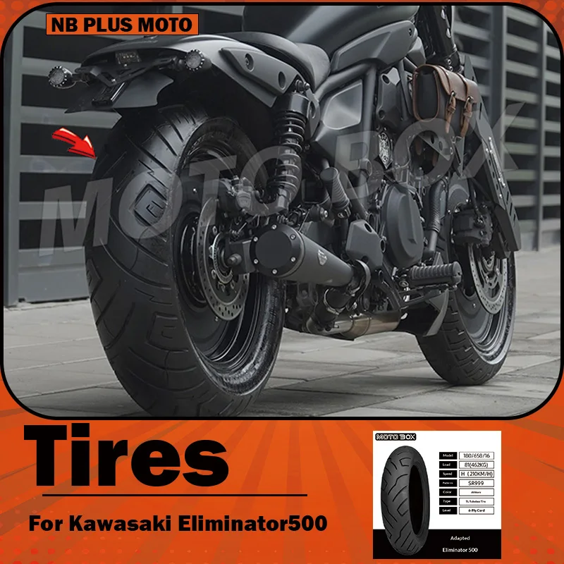 【Premium】For Kawasaki Eliminator 500 modified with wider tires: 180/65/16 semi-hot-melt vacuum tires with anti-slip and wear-res
