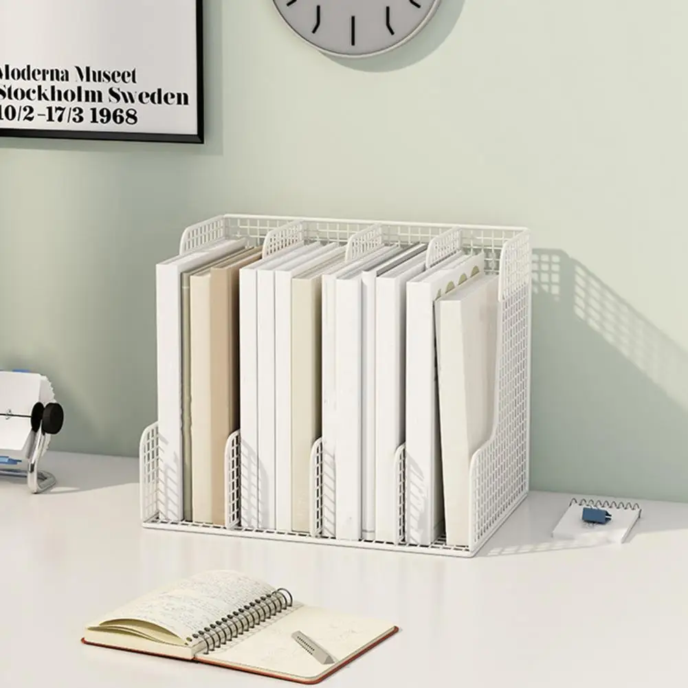 Desktop Organization Heavy-duty Use Stand Up File Sorter Metal Rack Home Supply