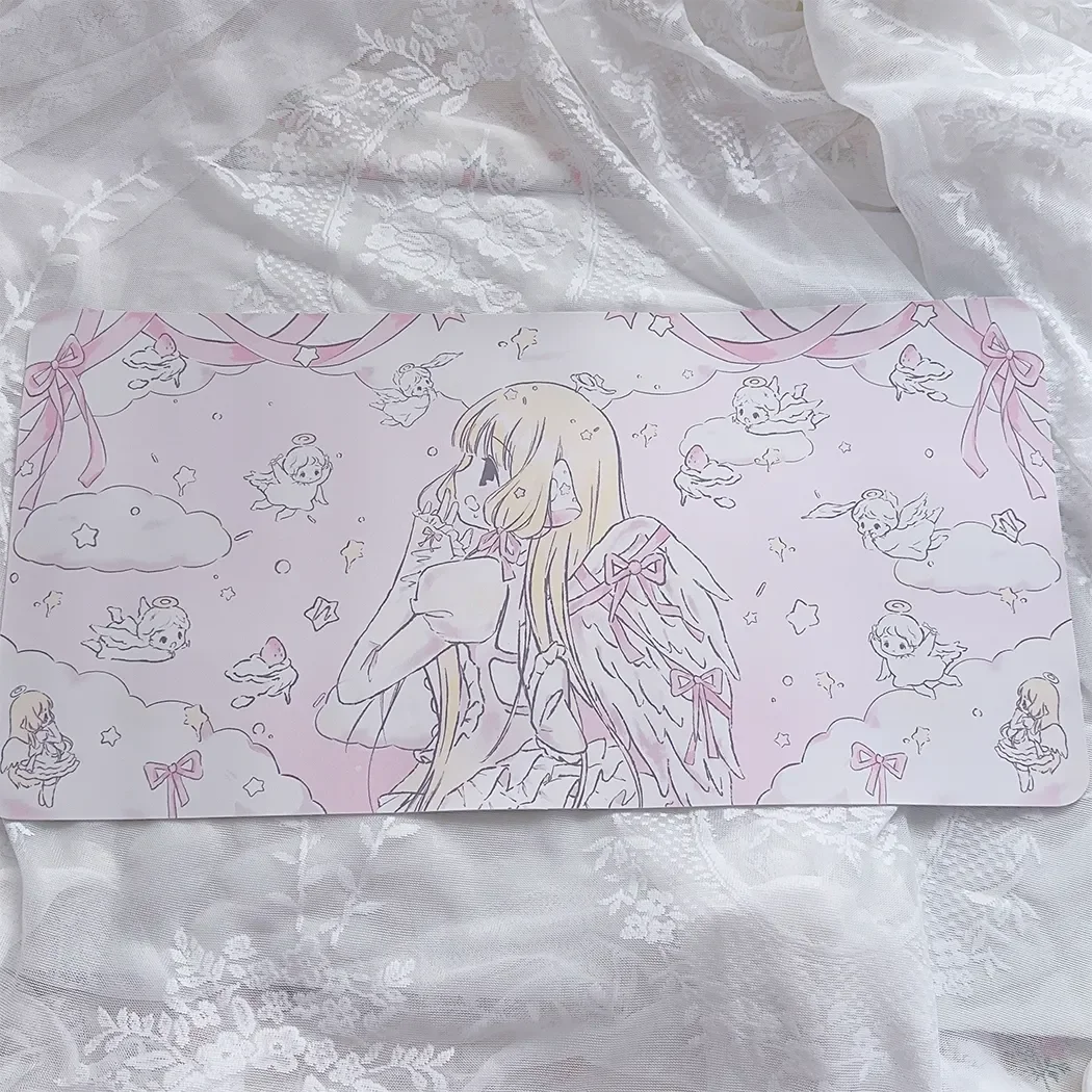 Original cartoon desk mat | Cute rubber mouse pad, suitable for dormitory tables, oversized adorable anime office decor view 5