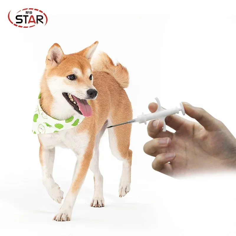 Glasspritze für Rinder, Hunde, Haustierfisch, 1,48 mm Mikrochip, Glasspritze, RFID-Tags für Rinder, RFID-Tag, Viehspitze, ID, Haustier-Lot
