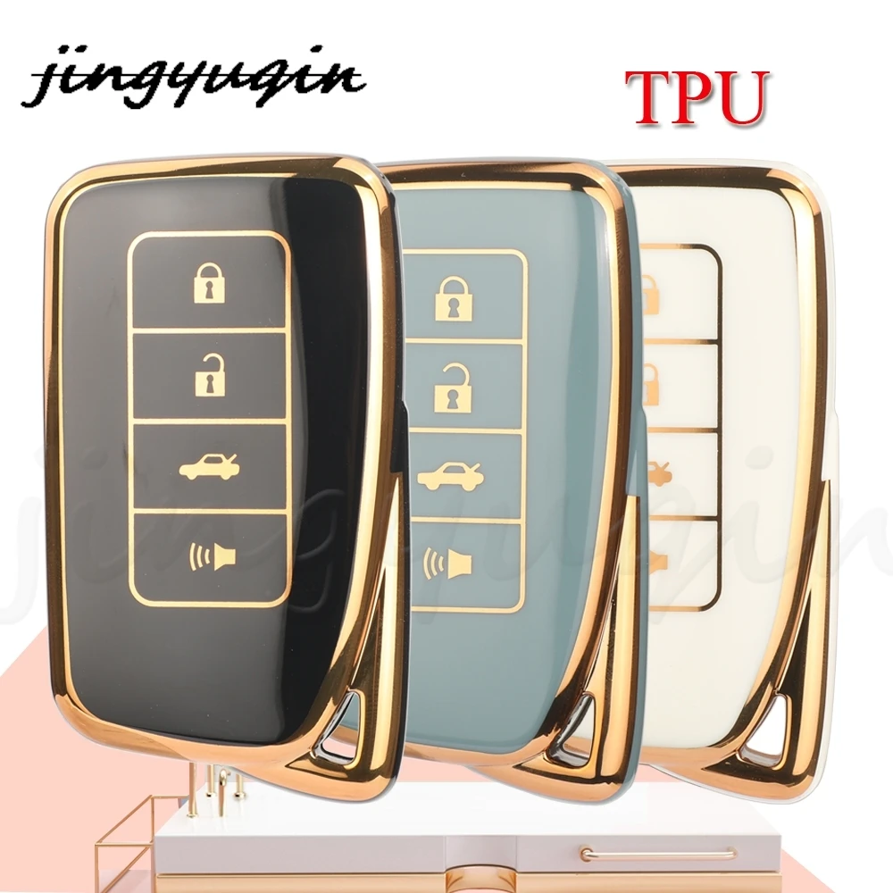 Jingyuqin TPU Auto Remote Car Key Case For Lexus RX350 NX300 Es300h Rx450h GS300 GX470 IS250 ES350 LX570 GX460 Is300h Shell Fob