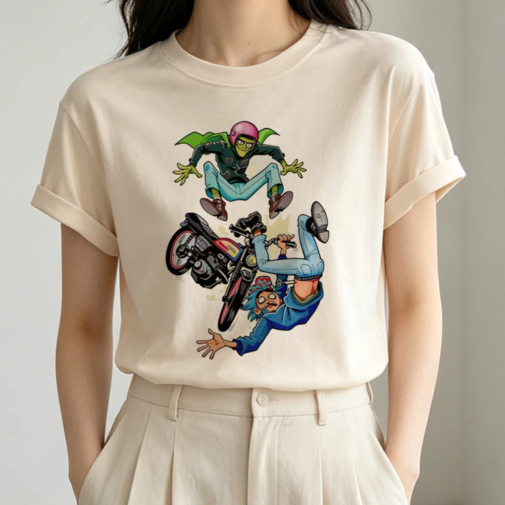 Gorillaz t shirt teen cheap gothic korean fashion emo t shirt manga clearance sales anime Psychedelic