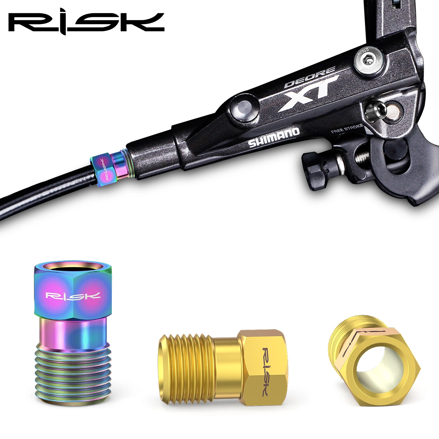 RISK Ultralight Bicycle Oil Disc Screw Titanium Alloy Retainer Pin Bleed Nipple Compression Nut  XT Bike Accessories