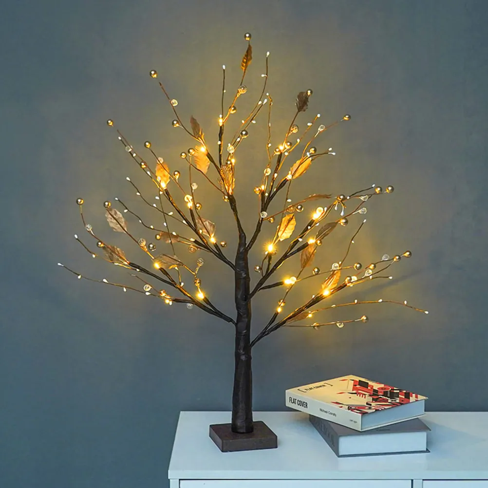 

1pc 24Led Fruit Tree Night Light Decorative Lamp For Home Bedroom Indoor Room Decor Led Warm Atmosphere Illumination Unique