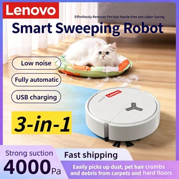 Lenovo 3-in-1 Smart Sweeping Robot Aspirateur Staubsauger Robot Vacuum Cleaner 4000Pa…