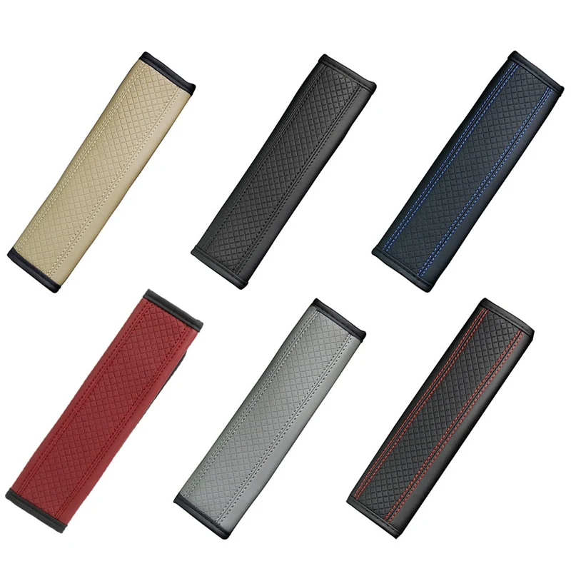 

Car Accessories Seat Belt PU Leather Safety Belt Shoulder Cover Breathable Protection Seat Belt Padding Pad Auto Interior Access