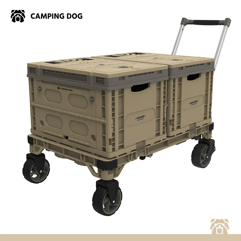 HYS outdoor family outdoor table pull cart box foldable large