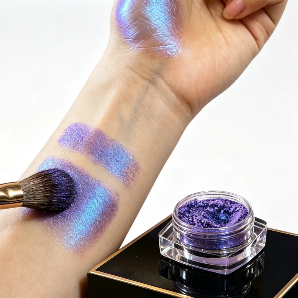 1JAR Chameleon Aurora Nail Powder Iridescent Color Shift Pearlescent Nail Glitter Dust DIY Nail Art Epoxy Resin Craft Decor