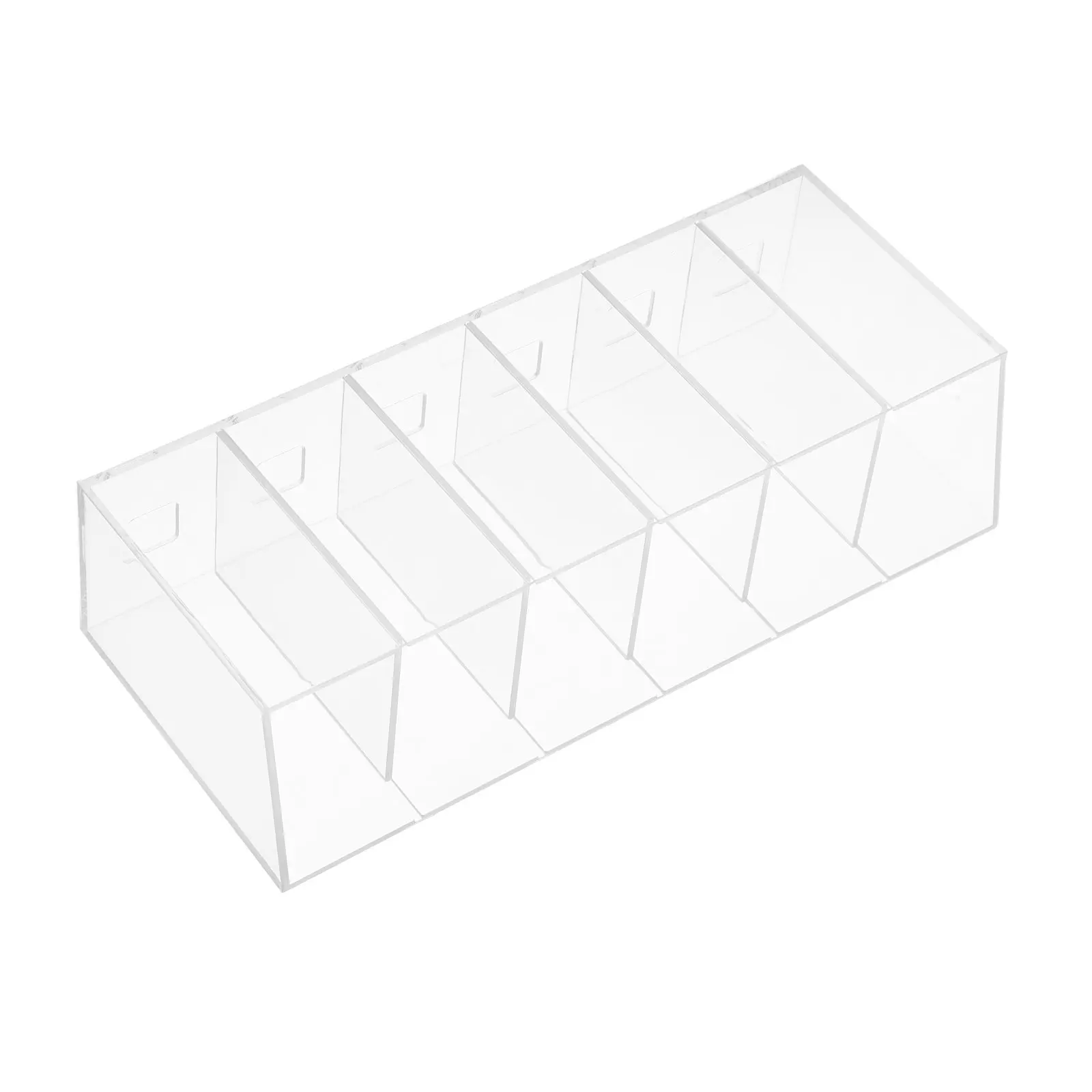 Plastic Storage Box Organizer with Removable Dividers Transparent Compartment Organizer for Tea Bag Coffee Condiment Sugar