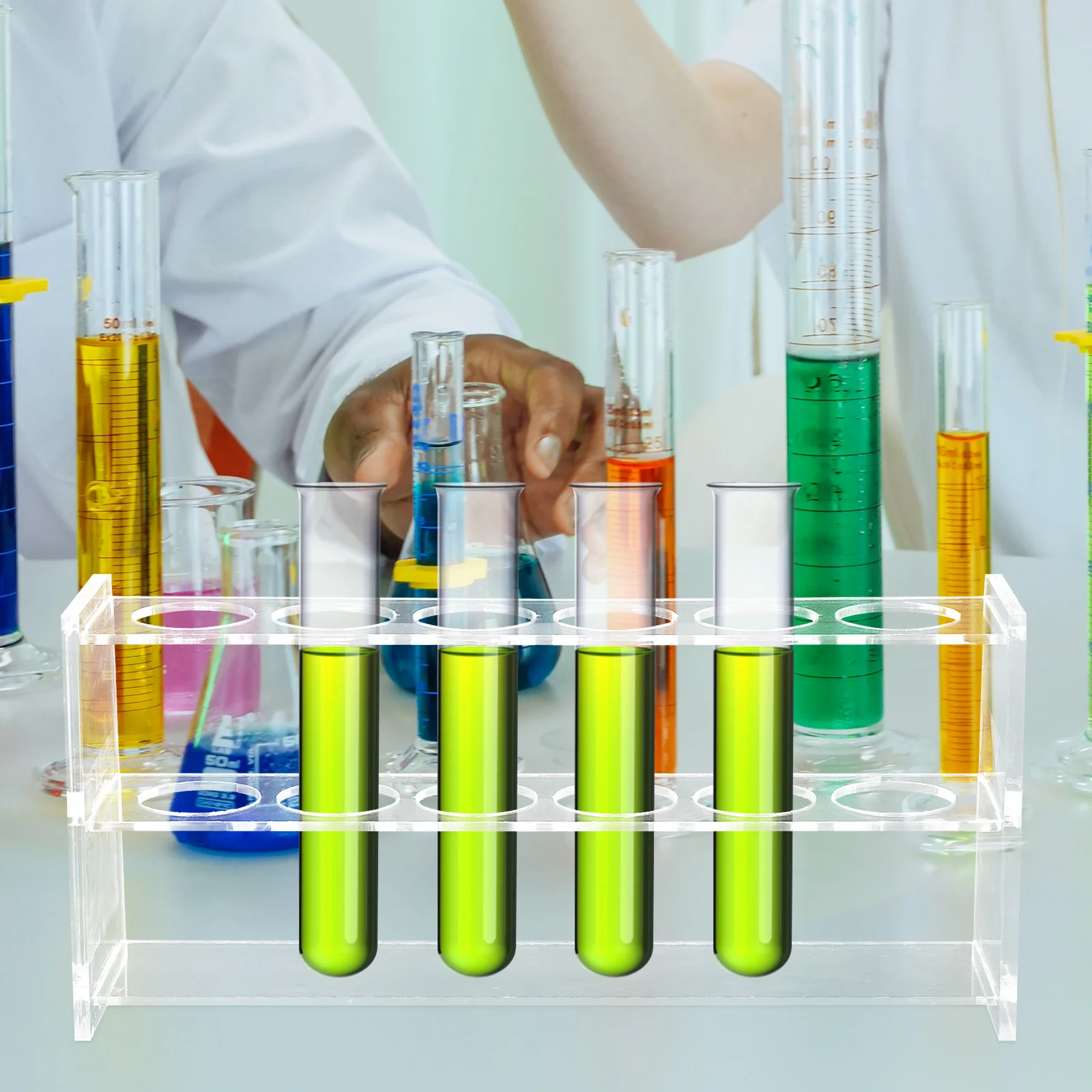 

Test Tube Rack Multi-functional Container Sampling Lab Holder Display Stands Acrylic Laboratory