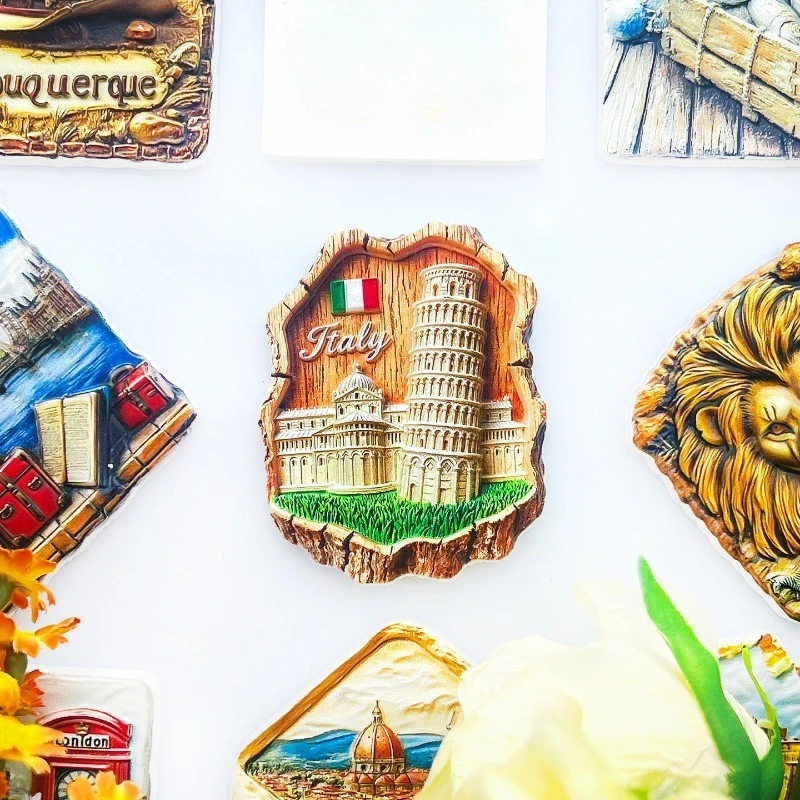 برج بيسا المائل مغناطيس الثلاجة - تصميم مبتكر ثلاثي الأبعاد لتذكاري إيطالي فريد من نوعه وهدية سفر غريب الأطوار #3