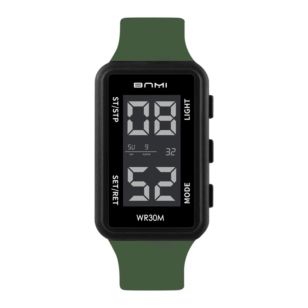 Fashion Man Sports Watch Multifunctional Stopwatch Luminous Watches for Man Waterproof Electronic Wristwatches Square Dial Clock