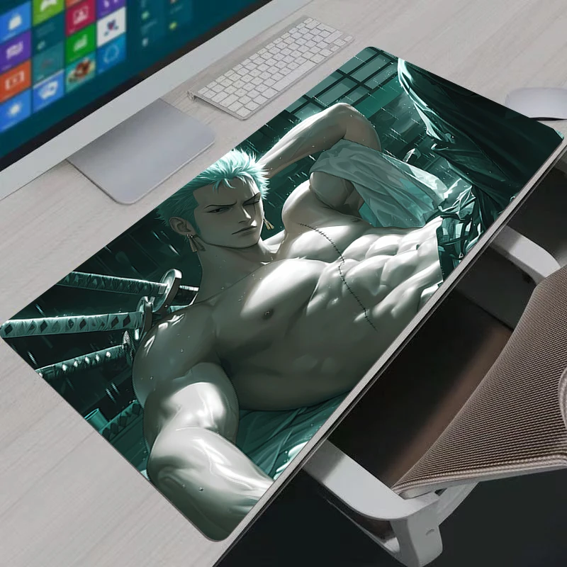 マウスパッド ノートパソコン ワンピース ゾロ 大型 キーボードマット 滑り止め ラバー コンピューター カーペット デスクマット PC ゲーマー マウスパッド ユース ギフト