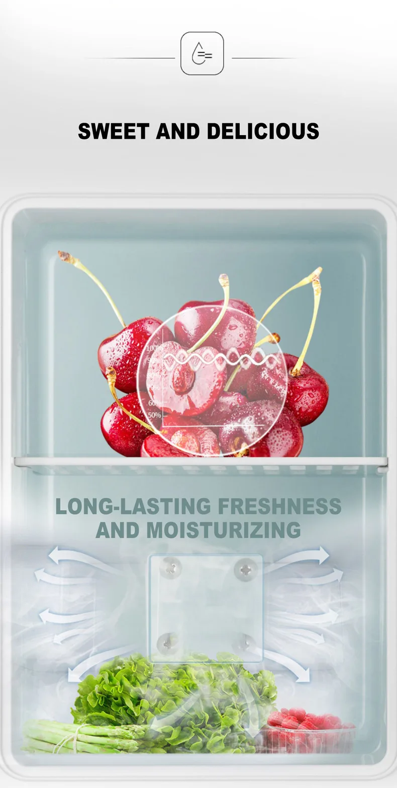 

Бытовой холодильник с морозильной камерой Домашний холодильник двойного назначения