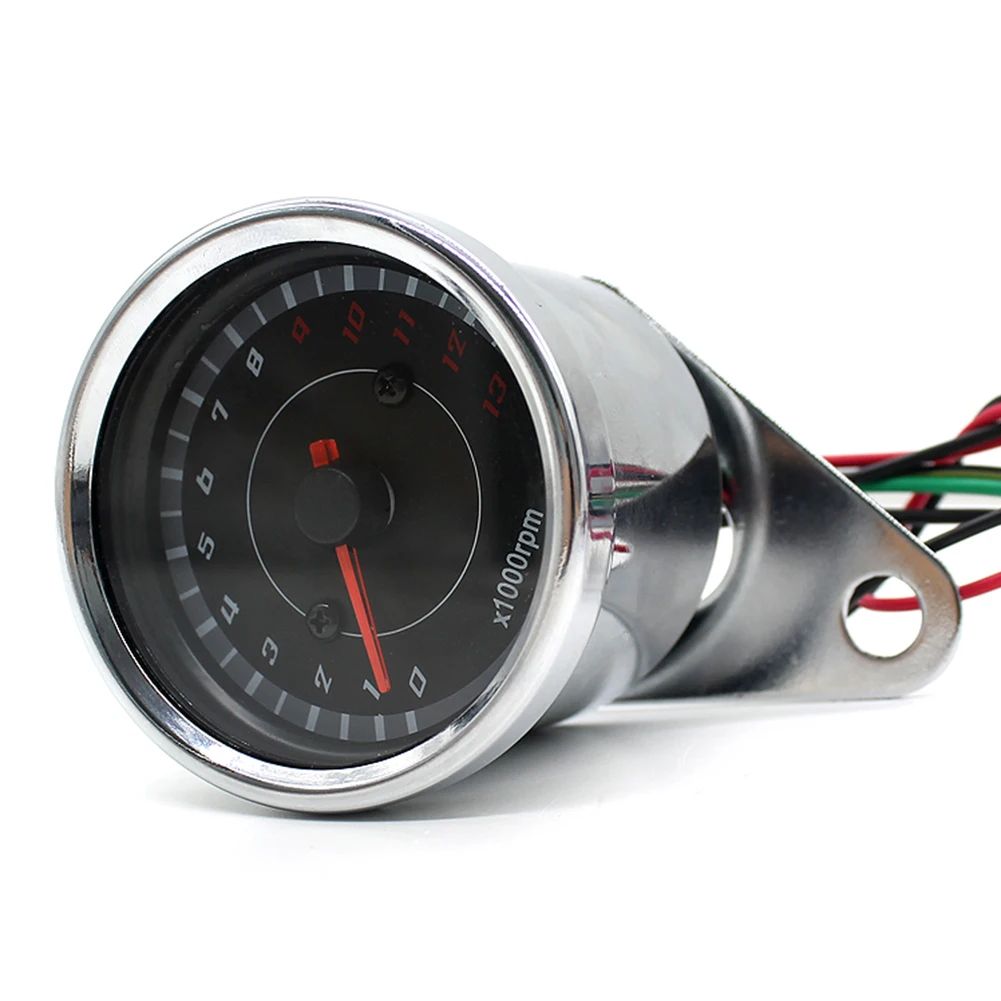 DC 12V Universal Motorcycle Tachometer with Blue LED Backlight 1000RPM REV Counter Speedometer Gauge Motorcycle Tacho Gauge