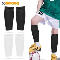 Protège-tibia de football pour enfants, 1 paire, support de performance de jambe, manches de mollet de compression de football avec poche, peut contenir des coussinets tibias