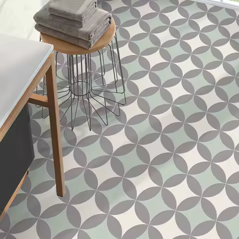 9PCS printed matte thickened waterproof decal vinyl easy to paste removable simple home living room kitchen tile stickers floor