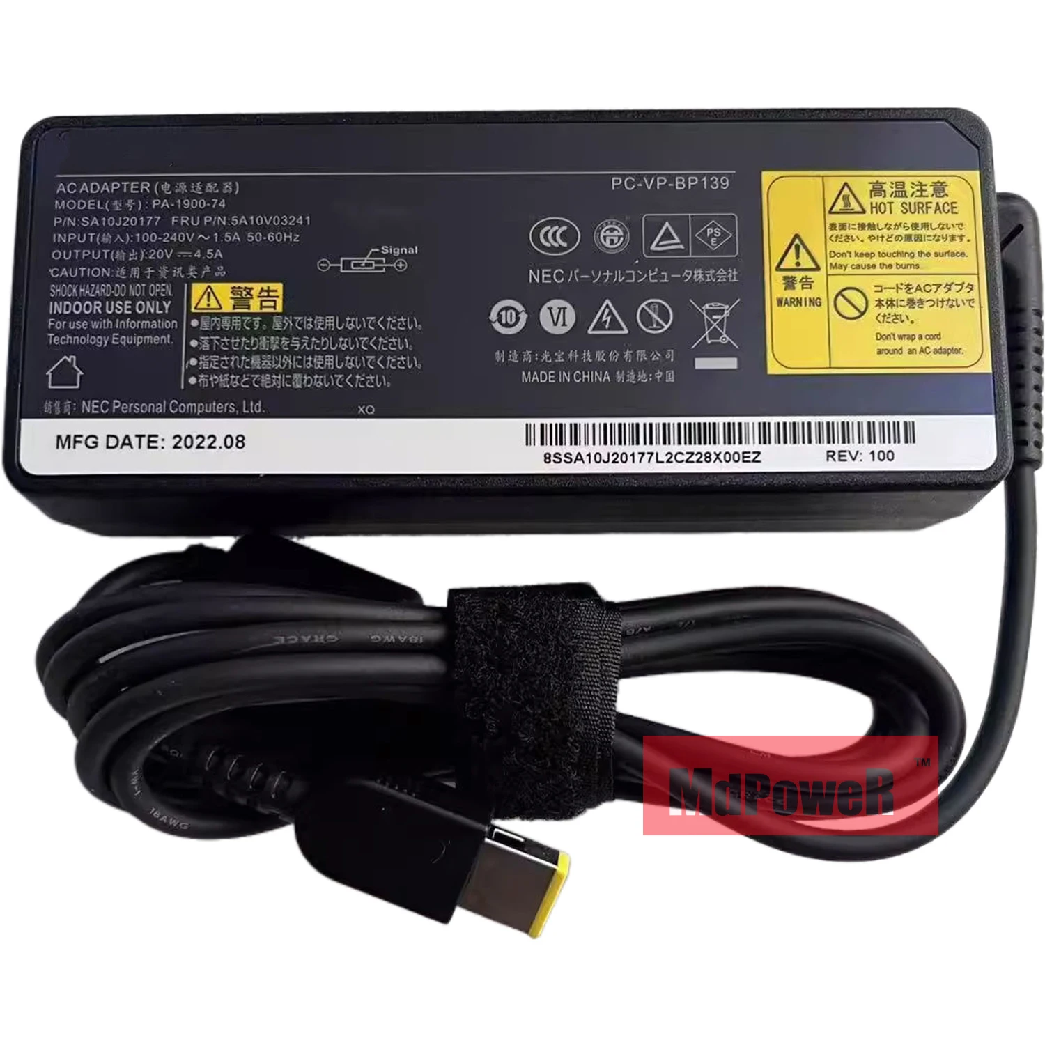

Original A13-090P4A 20V 4.5A 90W AC Adapter Laptop Charger for NEC LaVie X LX850/JS LS Power Supply Genuine