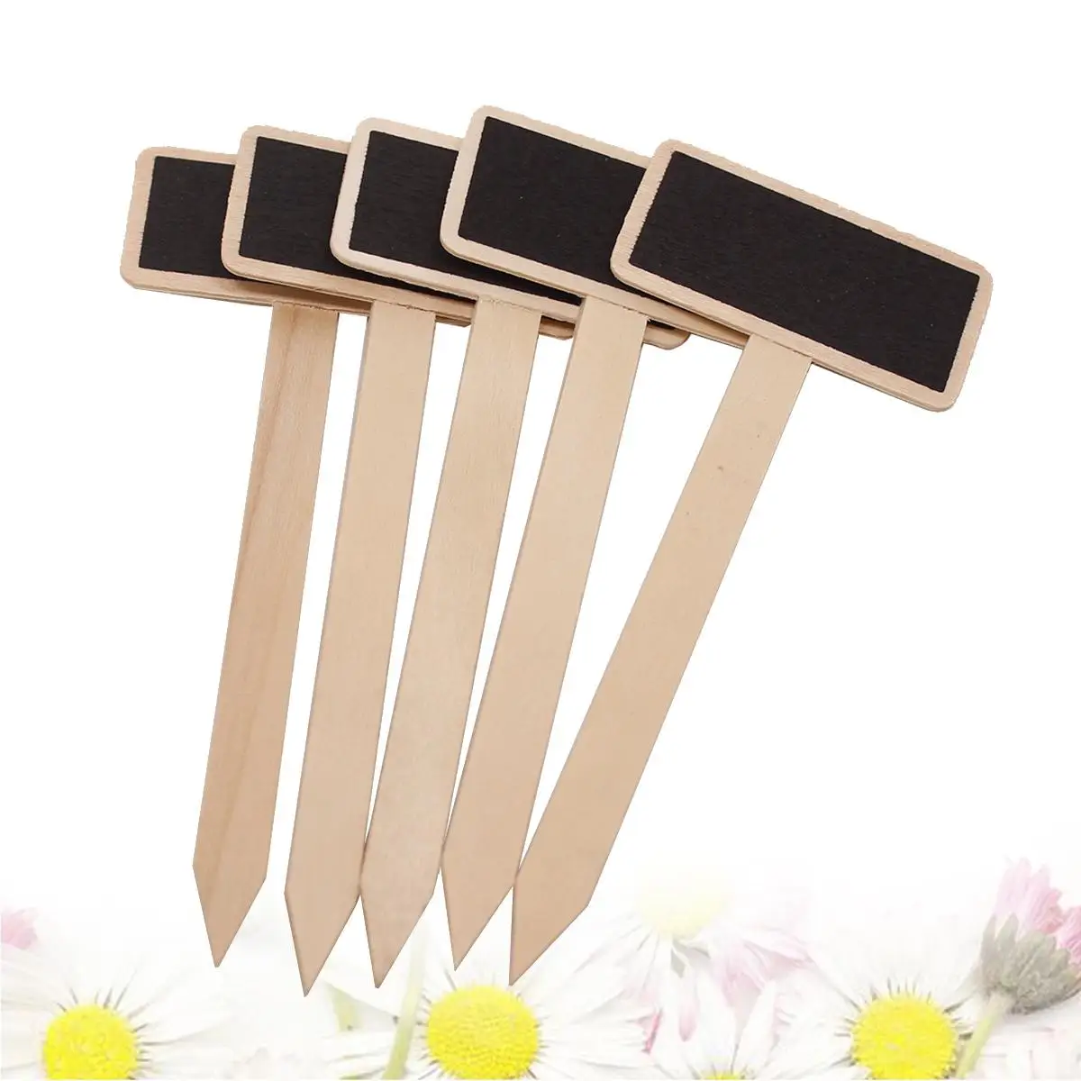 

20 pcs Blackboard Tags Mini Chalkboard Wooden Signs Potted Plant Office Decor Poplar Plywood Home Wedding Party