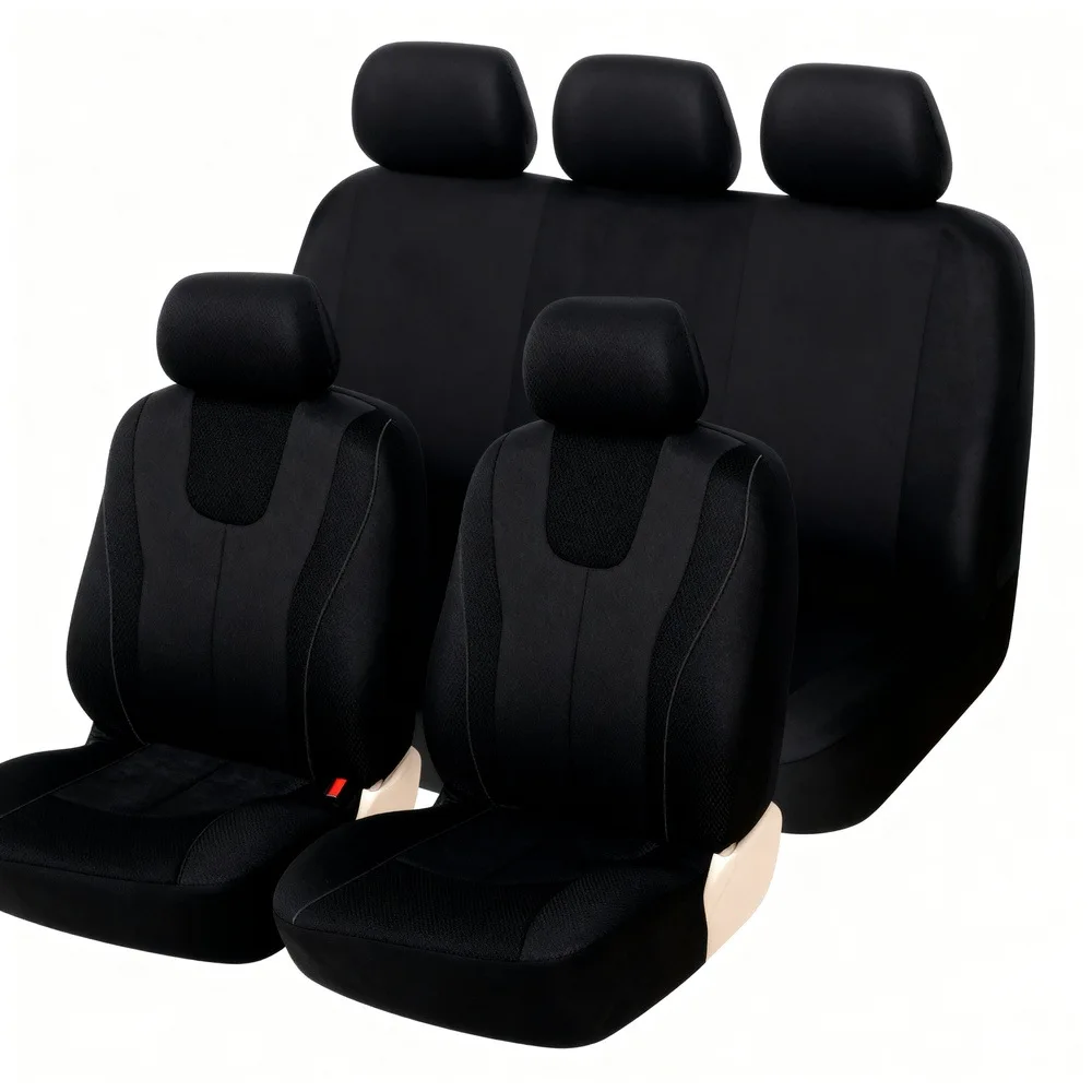 Universal 7 Colors Car New 5 Seats Cover Auto Car Seat Covers Ployester Cushion Full Set Front Rear For Sedans Seat Covers AT MT