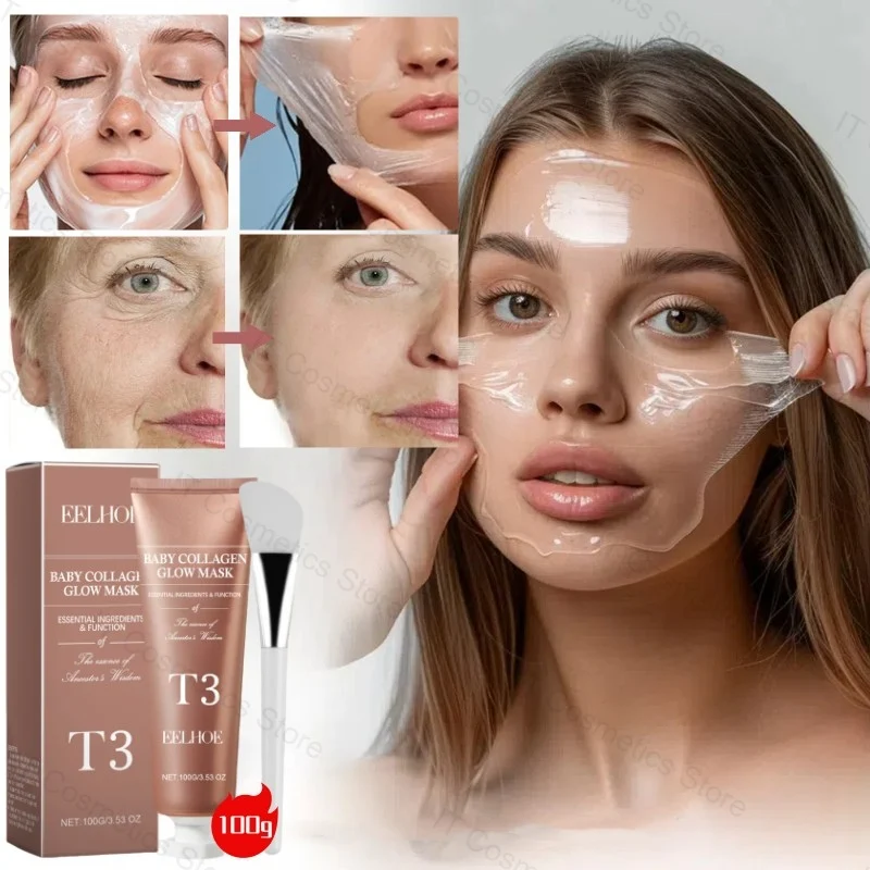 100g Collagen Peel Off Mask Face Deep Cleansing Moisturizing Shrink Pores Oil-Control  Make Glowy Skin Elasticity Facial Mask