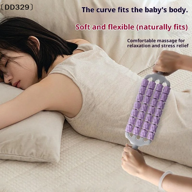 Flexible Muscle Massage Roller For Leg Back Body Relaxation  Yoga Deep Tissue Knobbed Roller Fitness Recovery Tool〔DD329〕