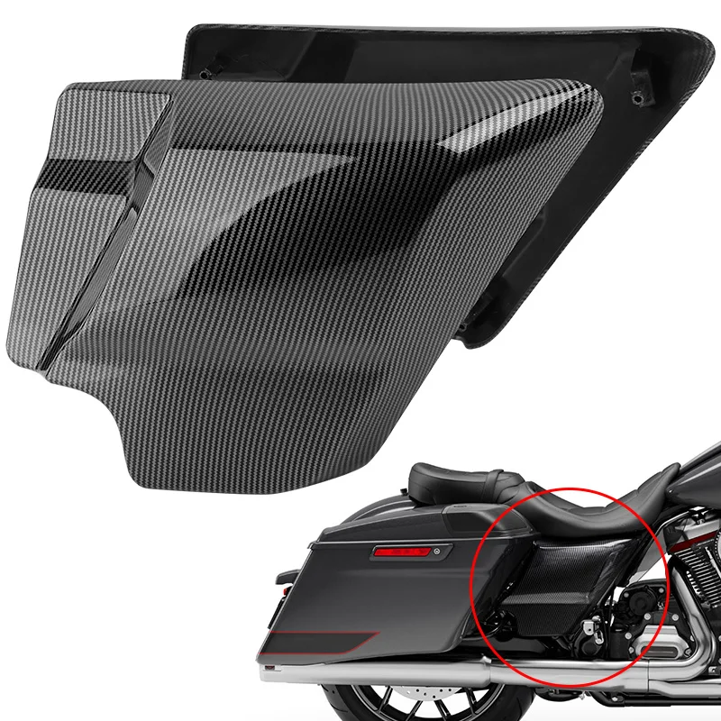 Couvercle de carénage de batterie latéral en Fiber de carbone, accessoires de moto pour Harley Touring Electra Street Glide Road King 09-23