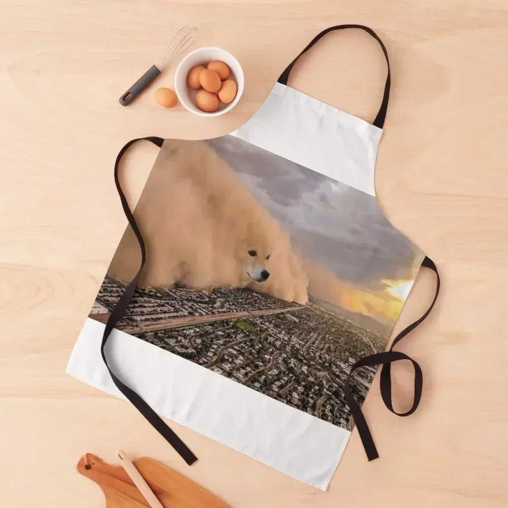 

Dust Storm Dog, Storm Husky | Funny Meme Apron Home Cleaning Kitchens Men Custom Apron