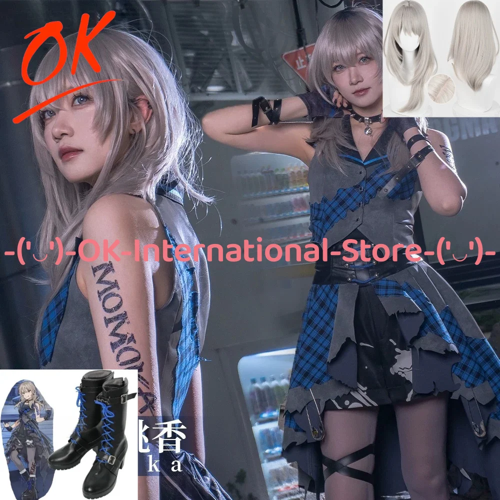 Disfraz de Cosplay de Girls Band Cry Kawaragi Momoka, Iseri Nina, Awa Subaru, Ebizuka Tomo, Ropa de Fiesta de Halloween, Traje de Uniforme