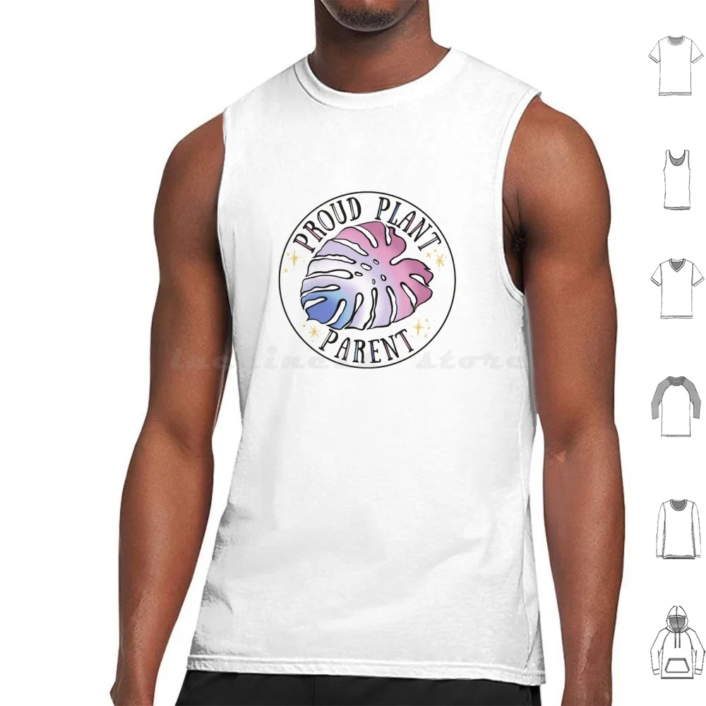 Proud Plant Parent Tank Tops Vest Sleeveless Plant Monstera Bi Bigender Pride Queer Houseplant Plant Parent Grow With Pride