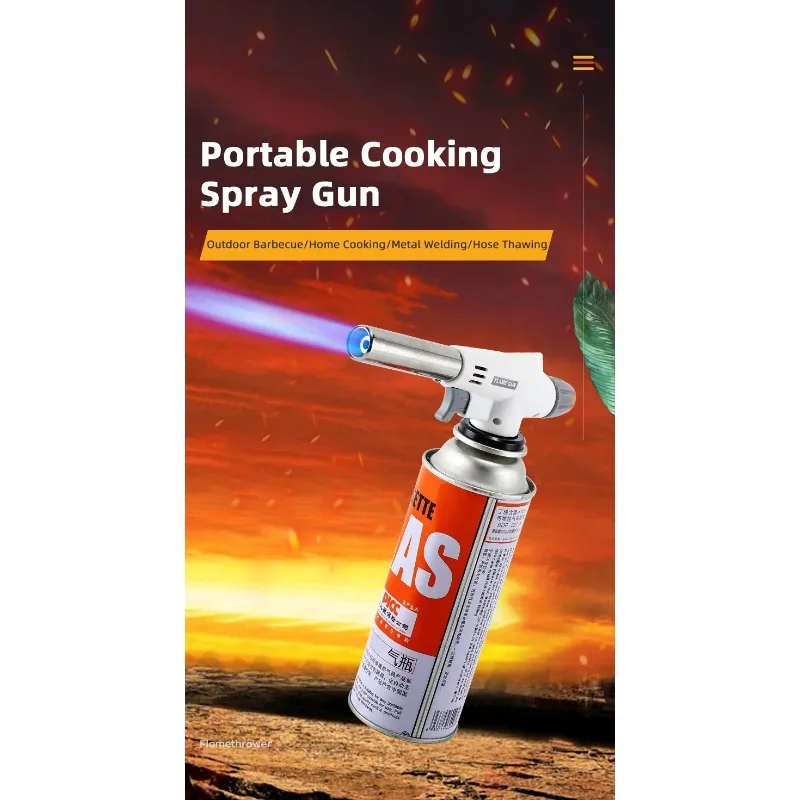 الشعلة الطبخ الإشعال التلقائي غاز البوتان لحام الموقد لحام موقد غاز لهب الغاز الشعلة لهب بندقية ضربة للشواء التخييم الطبخ #5