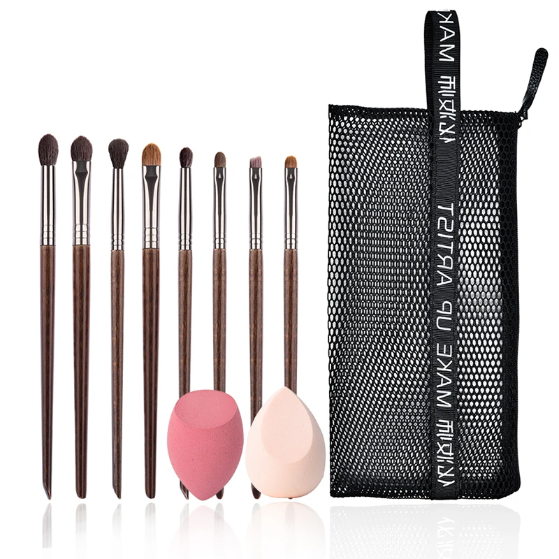 OVW 8 sztuk profesjonalne kozy włosów cień do powiek szczotka mieszanie brwi Eyeliner Eyeshadow Beauty zestaw pędzli do makijażu