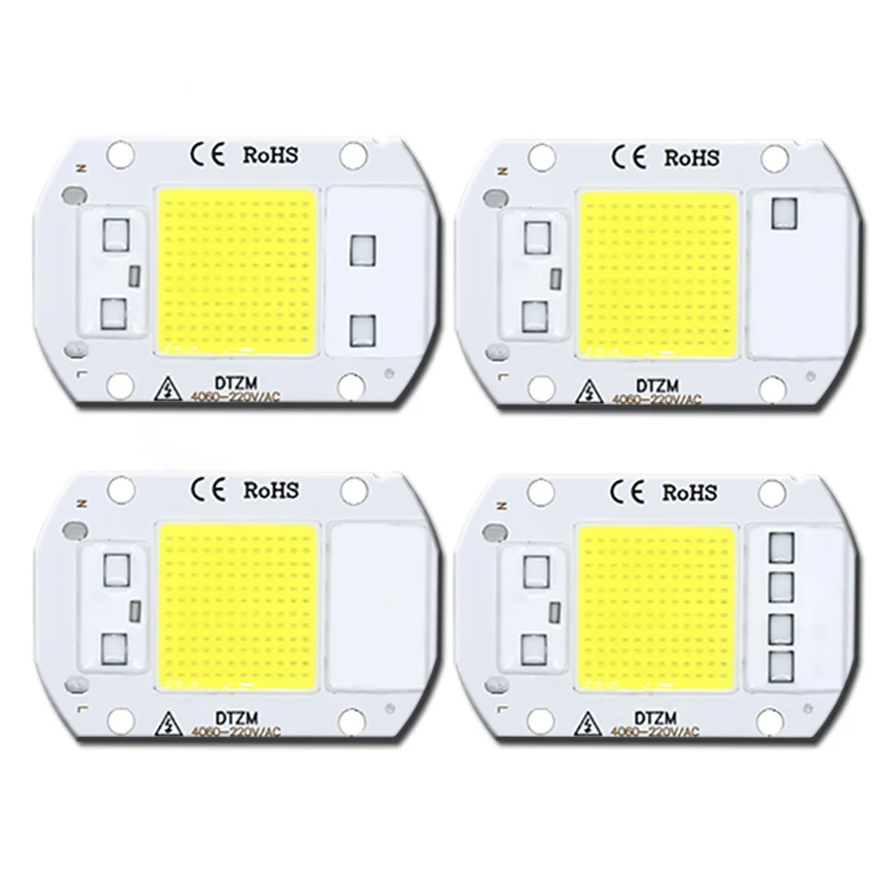 LED Bulb COB Chip 50W 30W 20W 10W Beads 220-240V No need driver For Outdoor Indoor FloodLight Backlight Led module CoolWhite