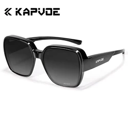 Kapvoe- Oversized Square Polarized Sunglasses for Myopic Glasses Men Cycling Glasses Shades for Driving Fishing Bicycle Goggles