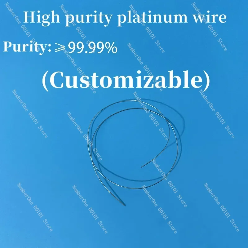 50CM Pure platinum wire, electrophoresis cell electrode, anode platinum wire, flame reaction platinum wire. Purity 99.99%.