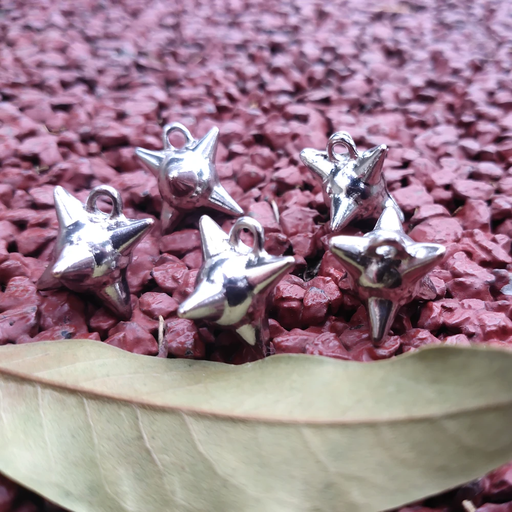 WZNB 8Pcs Alloy Thorns Charms Solid Ball Geometry Pendant For Hip Hop Jewelry Findings Making Diy Necklaces Bracelet Accessories