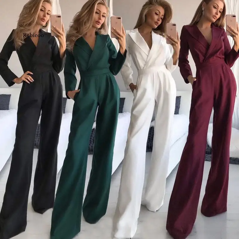 

New Long Sleeve Slim Fit Jumpsuit Solid Color Pants Jump Suits for Women Loose Jumpsuit Jumpsuit Women Jumpsuit Sexy Streetwear